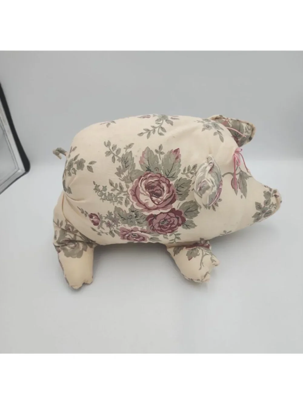 French Shabby Chic Pig Shape Floral Pillow 11